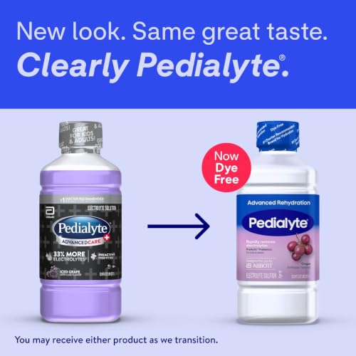 Image 3 of Pedialyte Advanced Rehydration Electrolyte Drink, Dye-Free Hydration, 1L