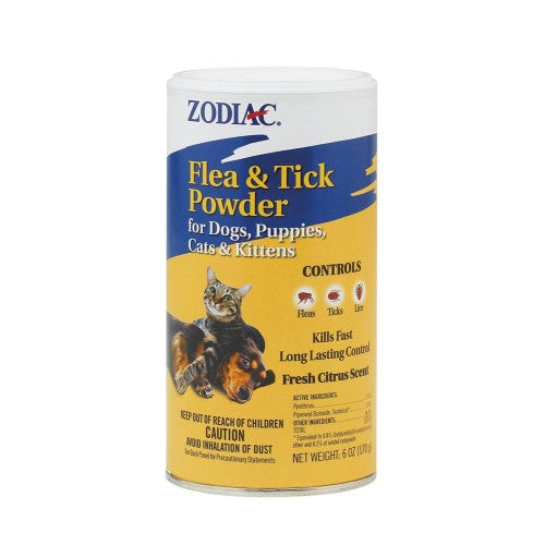 Zodiac Flea and Tick  Powder for Dogs and Cats 1 Each/6 Oz by Zodiac