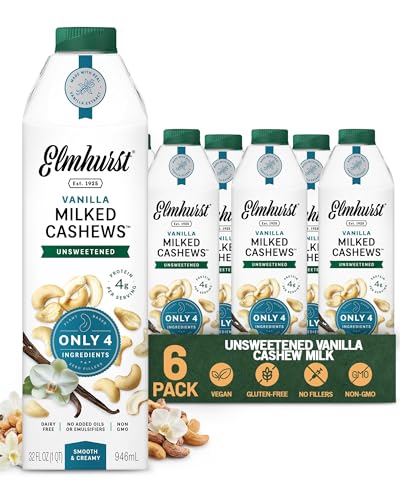 Image 1 of Default Title for the product Elmhurst 1925 Vanilla Cashew Milk Unsweetened - 32 Fl Oz (6-Pack)