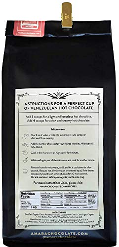 Image 7 of Amara Chocolate Gran Criollo Venezuelan Style Dark Hot Chocolate, 32 oz