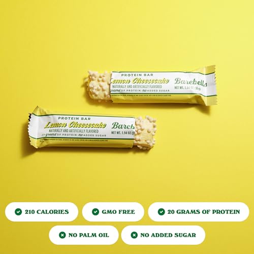 Image 3 of BAREBELLS Protein Bars Lemon Cheesecake - Pack of 12, 20g High Protein Treats