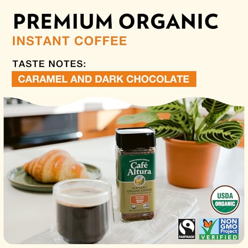 Image 2 of Cafe Altura Instant Organic Coffee, Medium Roast, 3.53 Oz Jar