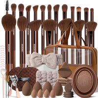 Thumbnail for Image 3 of Coffee for the product HGHDBT 57Pcs Makeup Brushes Set Professional with Case