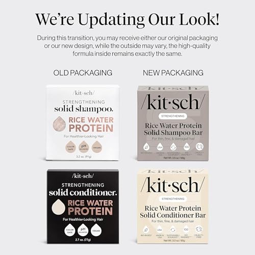 Image 2 of Kitsch Rice Water Solid Shampoo and Conditioner Set for Hair Growth – 2 pcs