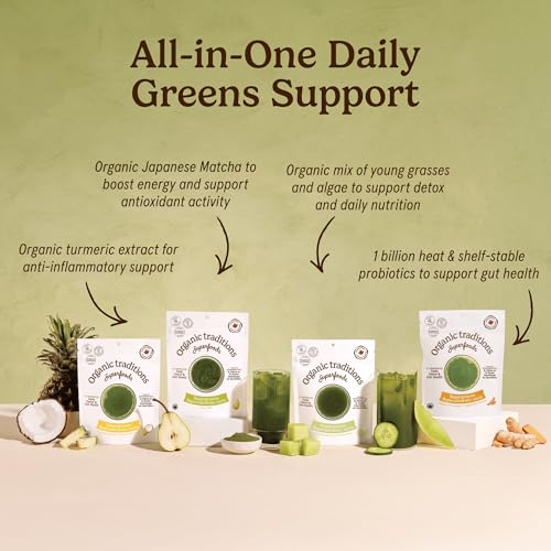 Image 4 of Organic Traditions Super Greens Turmeric, Superfood Powder Blend, 3.5oz