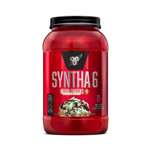 Image 7 of Mint Mint Chocolate Chocolate Chip / 2.59 Pound (Pack of 1) for the product BSN SYNTHA-6 Premium Protein Powder