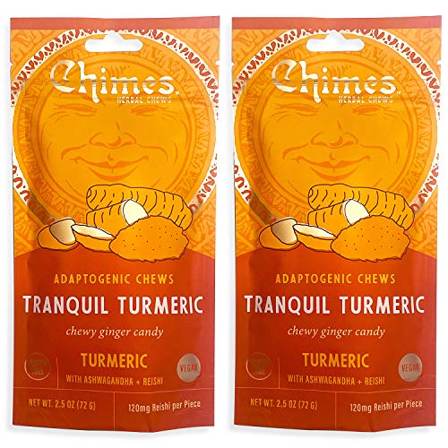 Image 1 of Default Title for the product Chimes Tranquil Turmeric Adaptogen Ginger Chews Candy - 2 Pack