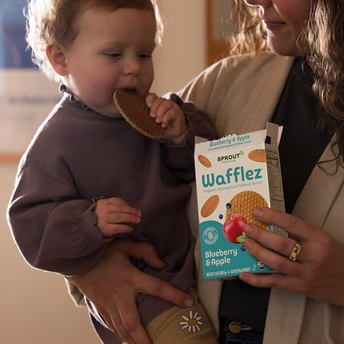 Image 6 of Sprout Organics Toddler Snacks CoComelon Blueberry Apple Wafflez 50-Count