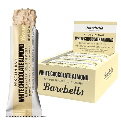 Image 1 of Default Title for the product BAREBELLS Protein Bars White Chocolate Almond, 55g, 12-Pack