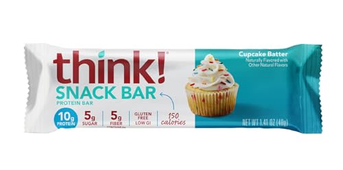 Image 3 of thinkThin High Protein Snack Bar, Cupcake Batter, 10 Count