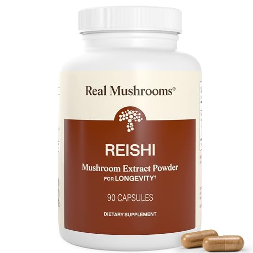 Image 1 of Default Title for the product Real Mushrooms Organic Red Reishi Capsules for Wellness, 90ct