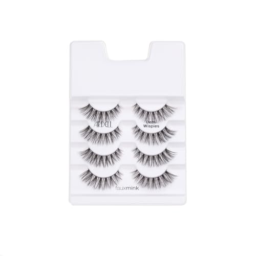 Image 6 of Demi Wispies Black / 4 Pair (Pack of 1) for the product Ardell Faux Mink Lashes False Eyelashes