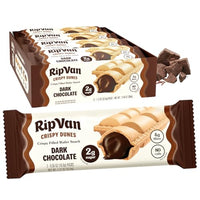 Thumbnail for Image 1 of Default Title for the product RIP VAN Crispy Dunes Vegan Dark Chocolate Wafer Sticks Low-Calorie Snack 12 Pack