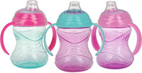 Thumbnail for Image 4 of Pink, Purple & Aqua (Pack of 12) for the product Nuby No-Spill Grip N' Sip Sippy Cup with Clik It Lock
