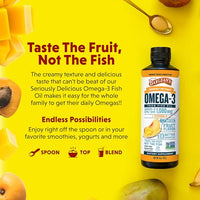 Thumbnail for Image 3 of Barlean's Mango Peach Omega-3 Fish Oil, Vitamin D, 8oz