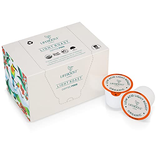 Image 1 of Default Title for the product LIFEBOOST Light Roast Organic Low Acid Coffee K Cups, 10 Count