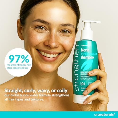 Image 3 of Artnaturals Biotin Rice Water Shampoo & Conditioner Set, 16 fl oz Each