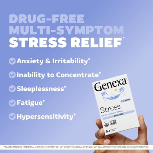Image 3 of Genexa Stress, Anxiety & Stress Relief Made Clean, 180 Chewable Tablets