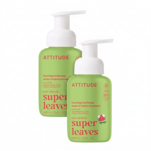 Image 1 of Default Title for the product ATTITUDE Foaming Hand Soap for Kids, Plant and Mineral-Based Ingredients, Vegan and Cruelty-free Personal Care Products, Watermelon & Coco, 10 Fl Oz (Pack of 2)