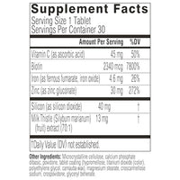 Thumbnail for Image 6 of Swisse Biotin Hair Skin and Nails Vitamins for Women & Men | 5 Months Supply | 30 Tablets