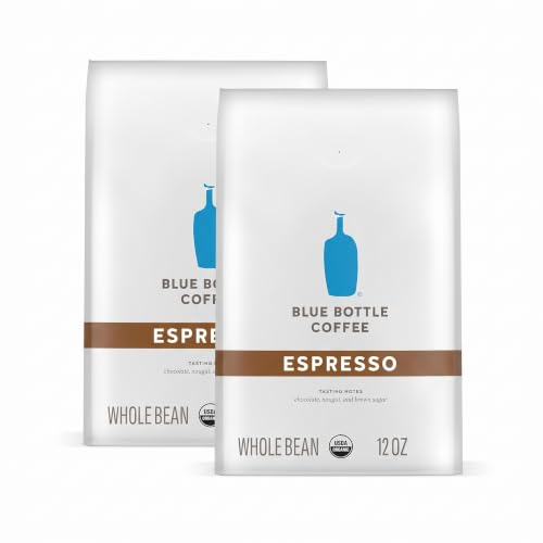 Image 1 of Default Title for the product Blue Bottle Coffee Whole Bean Coffee Dark Roast Organic Espresso Style 12 Ounce Pack of 2