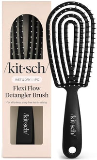 Thumbnail for Image 1 of Default Title for the product Kitsch Flexi Flow Detangler Brush, Hair Brushes For Women - Black