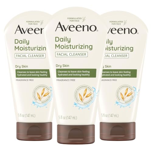 Image 3 of Unscented / 5 Fl Oz (Pack of 3) for the product Aveeno Daily Moisturizing Facial Cleanser