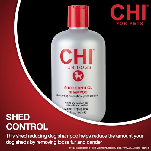 Image 2 of CHI Shed Control Anti-Shedding Dog Shampoo, 16 Oz
