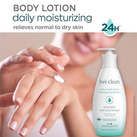 Thumbnail for Image 3 of Live Clean Daily Moisturizing Body Lotion, Fragrance Free, 18 Fl Oz