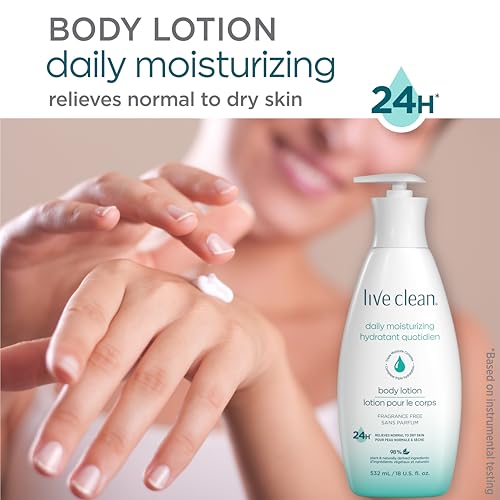 Image 3 of Live Clean Daily Moisturizing Body Lotion, Fragrance Free, 18 Fl Oz (Pack of 2)