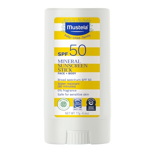 Image 1 of 0.6 Ounce (Pack of 1) for the product Mustela Baby Mineral Sunscreen Stick SPF 50 Broad Spectrum 0.6 oz