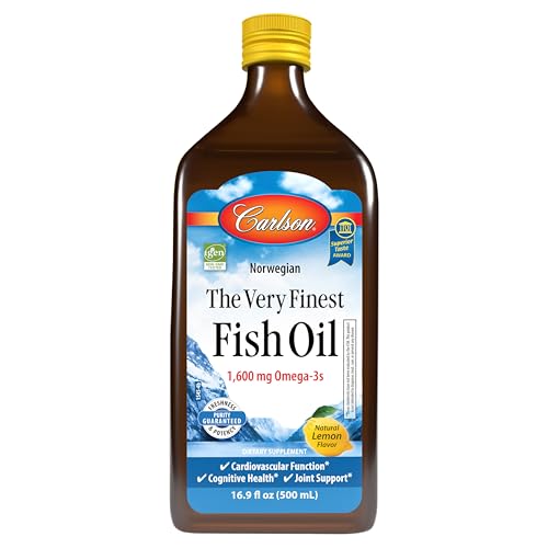 Image 1 of Default Title for the product Carlson The Very Finest Fish Oil, 1600 mg, Omega-3s, 500 mL (16.9 Fl. Oz)