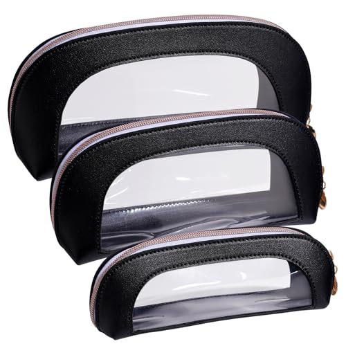Image 1 of Default Title for the product BS-MALL Makeup Bag Set Clear Travel Toiletry Organizer Pouches Pack of 3