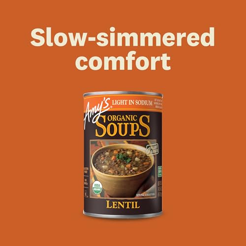 Image 7 of Amy's Soup Vegan Lentil Canned Soup (6 Pack) 14.5 oz