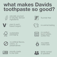Thumbnail for Image 6 of Davids Kids & Adults Fluoride Free Whitening Orange Vanilla 5.25oz