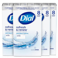 Thumbnail for Image 1 of Default Title for the product Dial Antibacterial Bar Soap, Refresh & Renew, White, 4 oz, 32 Bars