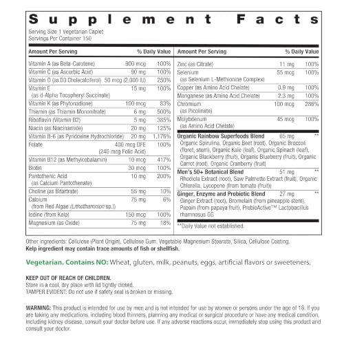 Image 4 of Rainbow Light Mens Multivitamin One + for 50 Plus