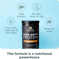 Thumbnail for Image 2 of Ancient Nutrition Grass Fed Bone Broth Protein Powder, Pure