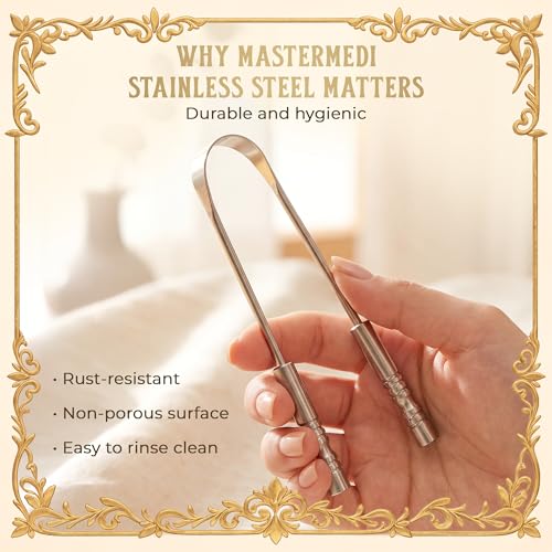 Image 4 of MasterMedi Tongue Scraper with Case Single Pack