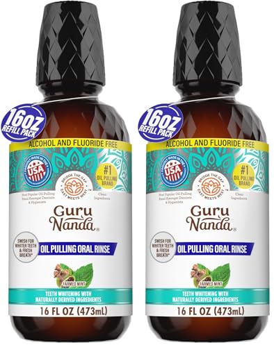 Image 4 of 16 Fl Oz (Pack of 2) / 1 Pack for the product GuruNanda Oil Pulling Mouthwash with Vitamins