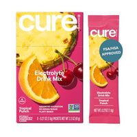 Thumbnail for Image 1 of Default Title for the product Cure Hydration Electrolyte Drink Powder Tropical Punch 8 Packets