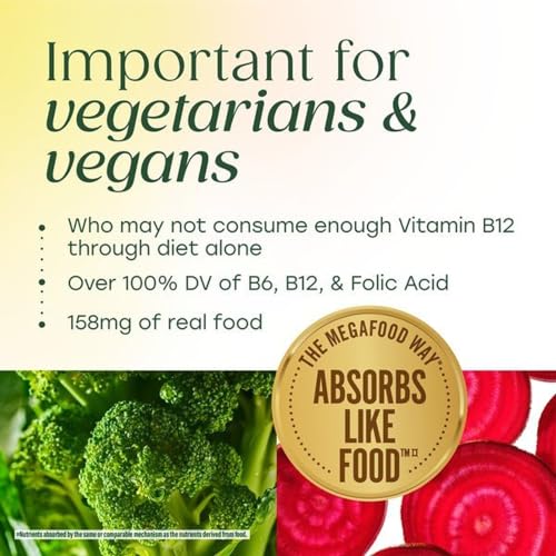Image 6 of MegaFood Vegan Vitamin B12 with Vitamin B6 and Folic Acid, 30 Mini Tablets