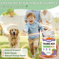 Thumbnail for Image 3 of ABYSSUS Kids Folinic Acid Gummies, Active Folate with B6 & B12, Sugar-Free