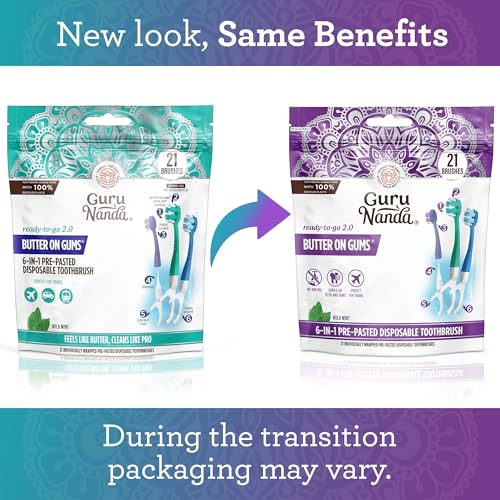 Image 4 of GuruNanda Disposable Travel Toothbrush 2.0