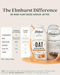 Thumbnail for Image 3 of Elmhurst 1925 Caramel Macchiato Oat Creamer - 16 Ounce (Pack of 6)