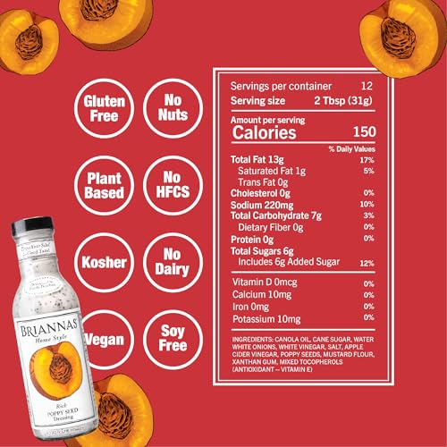Image 3 of BRIANNAS Home Style Rich Poppy Seed Dressing 355ml Bottle