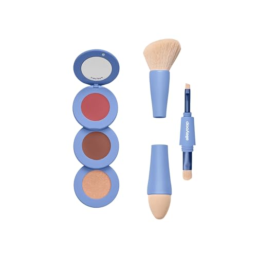 Image 1 of Default Title for the product ALLEYOOP Makeup Bundle – Stack The Odds Cream Face Palette + Multi-Tasker 4-in-1 Travel Makeup Brush Set