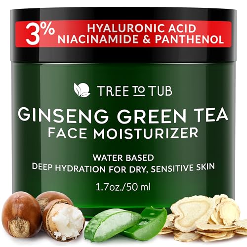 Image 1 of Default Title for the product Tree To Tub Ginseng Green Tea Face Moisturizer, Sensitive, Dry Skin, 1.7 Oz