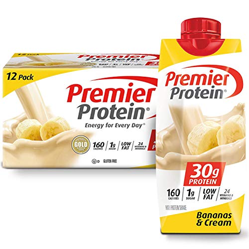 Image 1 of Default Title for the product Premier Protein High Protein Shake, Bananas & Cream, 11 Fl Oz (Pack of 12)