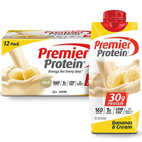 Thumbnail for Image 1 of Default Title for the product Premier Protein High Protein Shake, Bananas & Cream, 11 Fl Oz (Pack of 12)